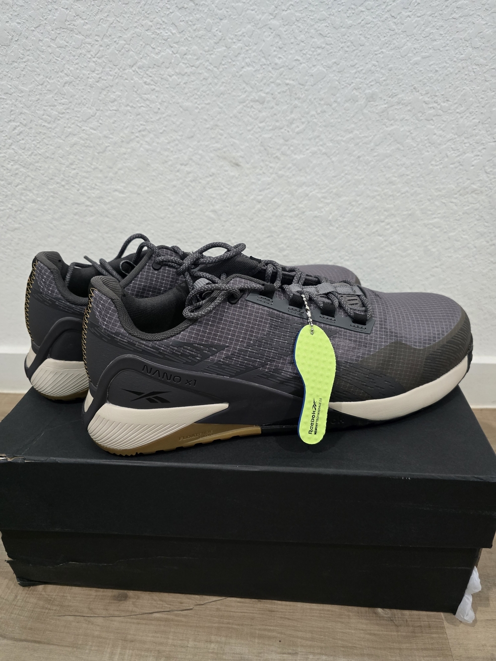 Reebok Unisex Nano X1 Adventure Composite Toe Shoes - Gray/Black - Picture 2 of 7